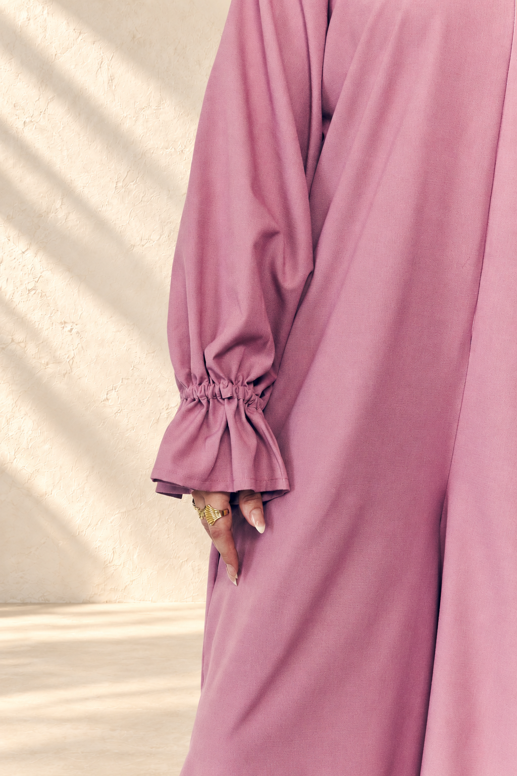 Wide-leg maternity and nursing jumpsuit, side view