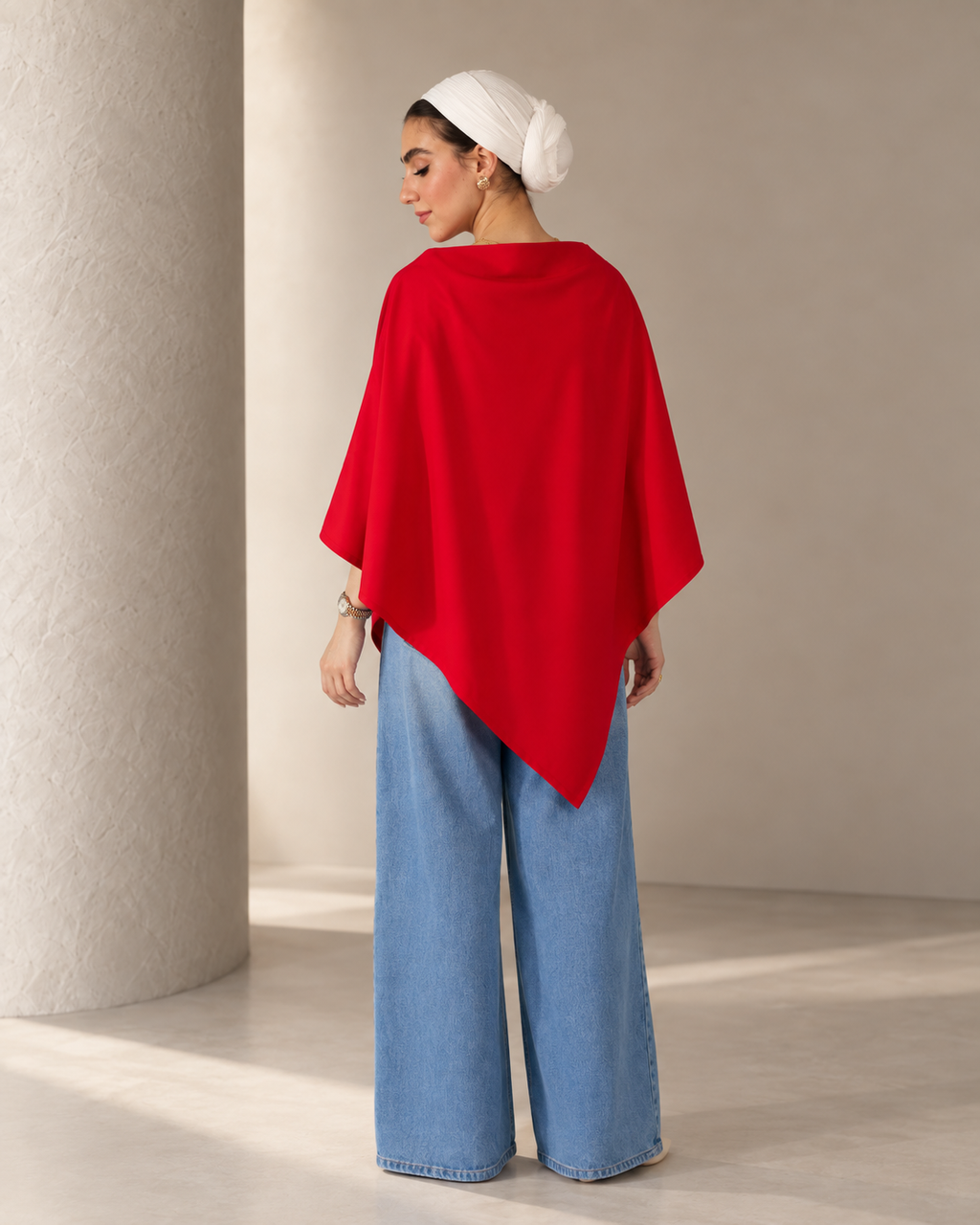 Nursing poncho tunic, back view